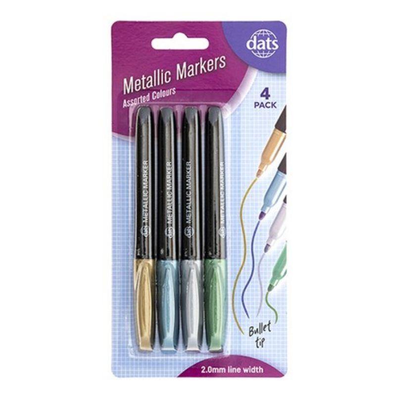 4 Pack Mixed Metallic Marker - The Base Warehouse