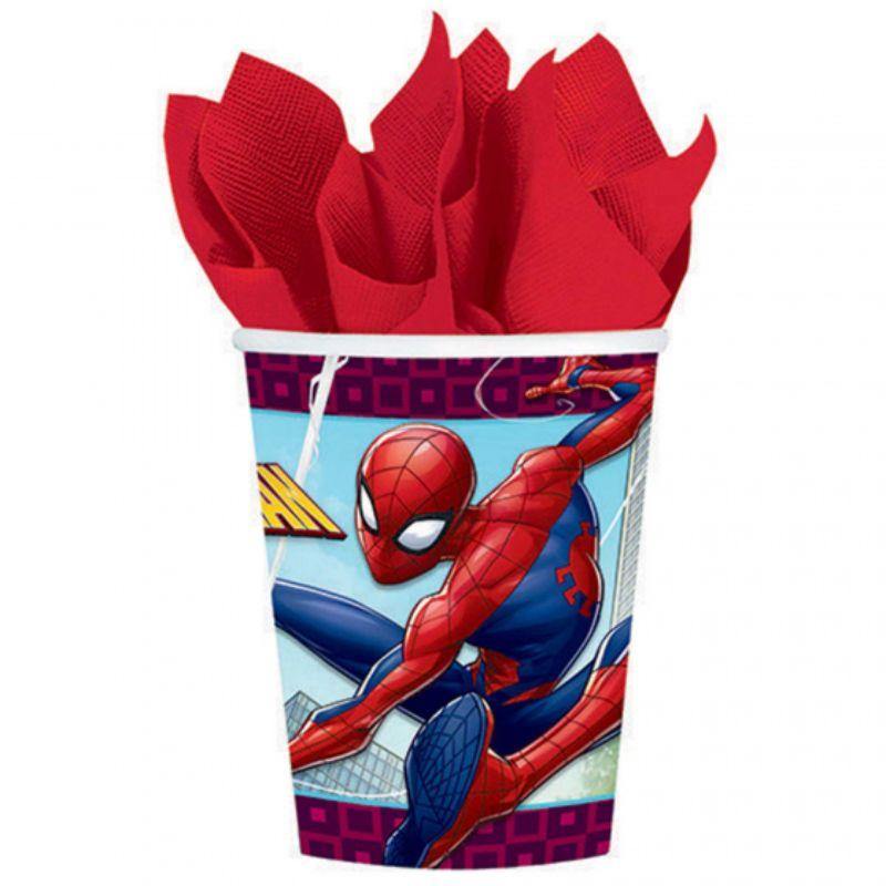 8 Pack Spiderman Webbed Wonder Cups - 266ml