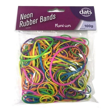 Neon Rubber Bands - 100g - The Base Warehouse