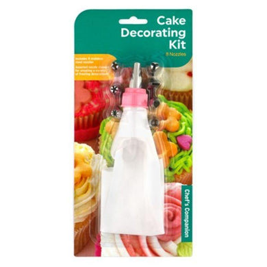 Cake Decorating Kit - 1 Bag & 8 Nozzles - The Base Warehouse