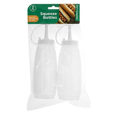 2 Pack Clear Sauce Bottles - 300ml - The Base Warehouse
