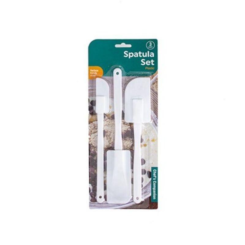 3 Pack White Spatula - The Base Warehouse