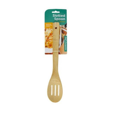 Bamboo Slotted Spoon - 29cm - The Base Warehouse