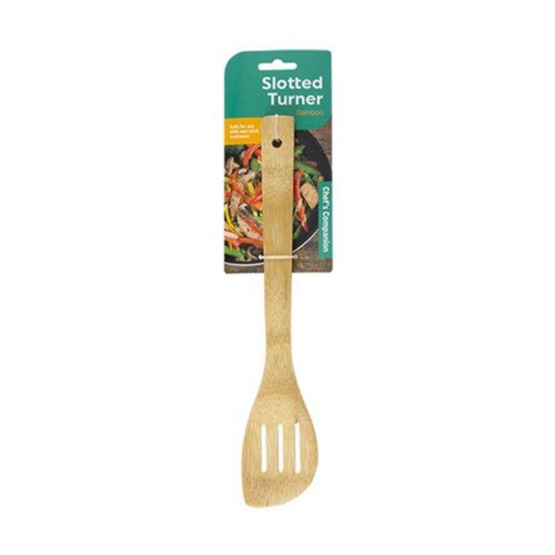 Bamboo Slotted Turner - 29cm x 6.5cm - The Base Warehouse