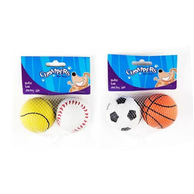 2 Pack Rubber Sports Ball Dog Toy - The Base Warehouse