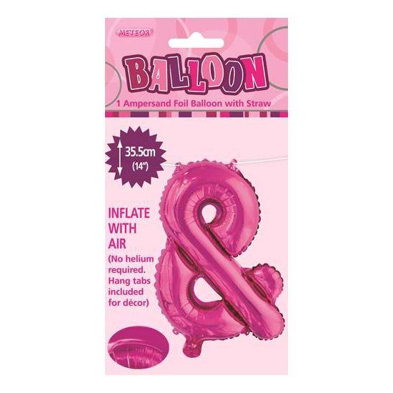 Hot Pink Symbol & Foil Balloon - 35cm