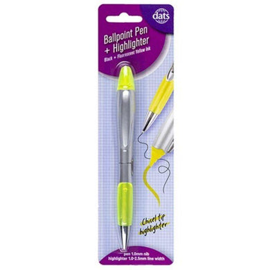 Dual Tips Ballpoint Pen & Highlighter - The Base Warehouse