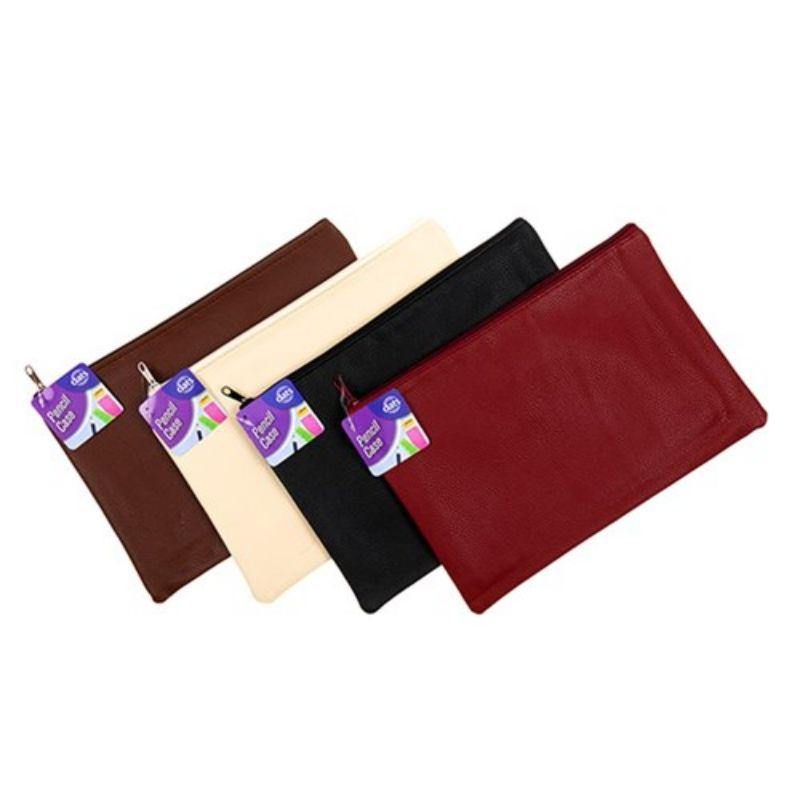 1 Zip Leatherette Pencil Case - 325mm x 220mm - The Base Warehouse