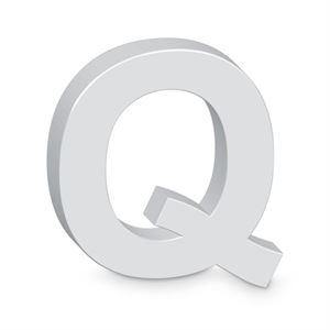 4 Pack White Letter Art - Q - The Base Warehouse