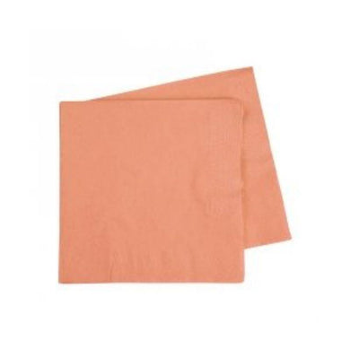 40 Pack Peach Lunch Napkins - 33cm - The Base Warehouse