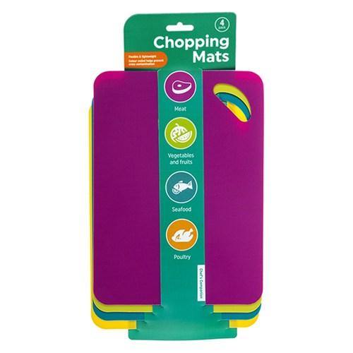 4 Pack Flexible Chopping Mat - 20.5cm x 28cm - The Base Warehouse