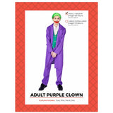 Load image into Gallery viewer, Adult Purple Clown Costume (S/M)was 90104-01