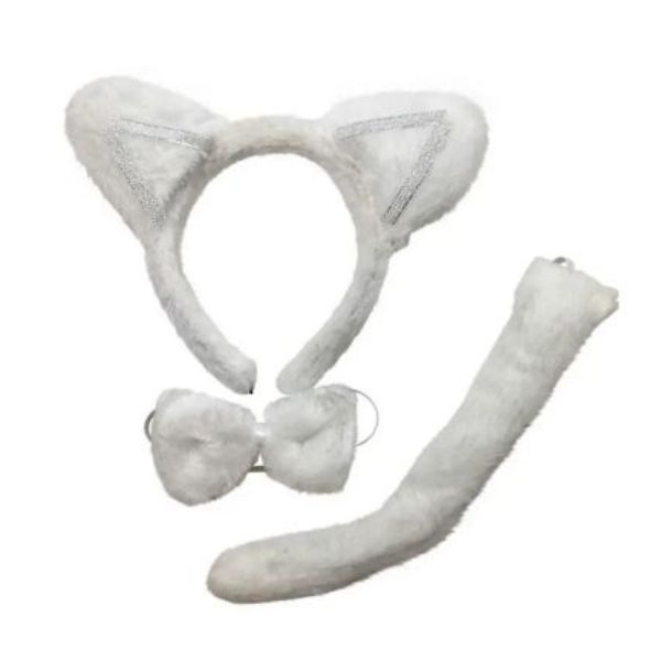 3 Piece Animal Set - White Cat