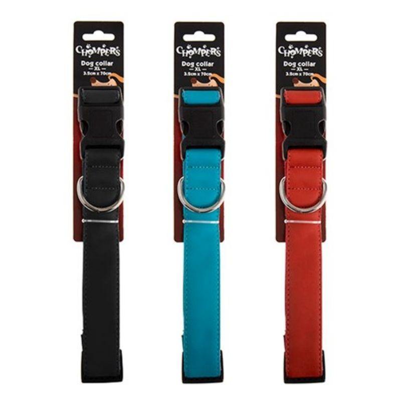 Small Leather & Neoprene Dog Collar - 3.2cm x 70cm - The Base Warehouse