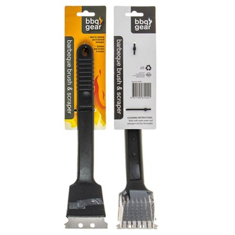 BBQ Brush with Scraper - 29.5cm