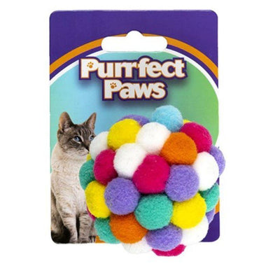 Colourful Pom Pom Ball Cat Toy - The Base Warehouse