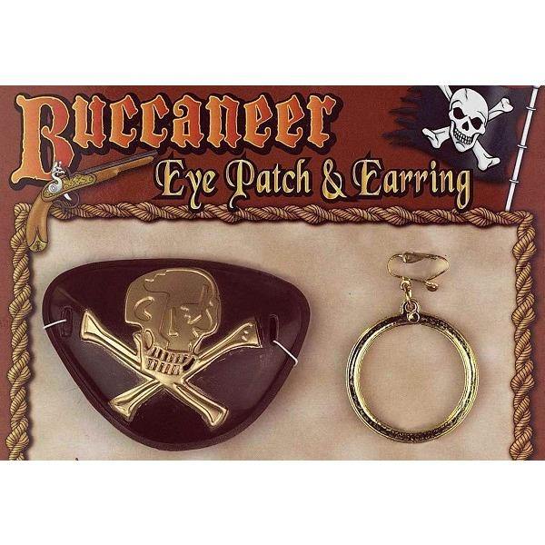 Pirate Eye Patch And Earring Accessory Set - The Base Warehouse