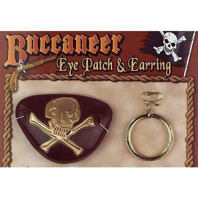 Pirate Eye Patch And Earring Accessory Set - The Base Warehouse