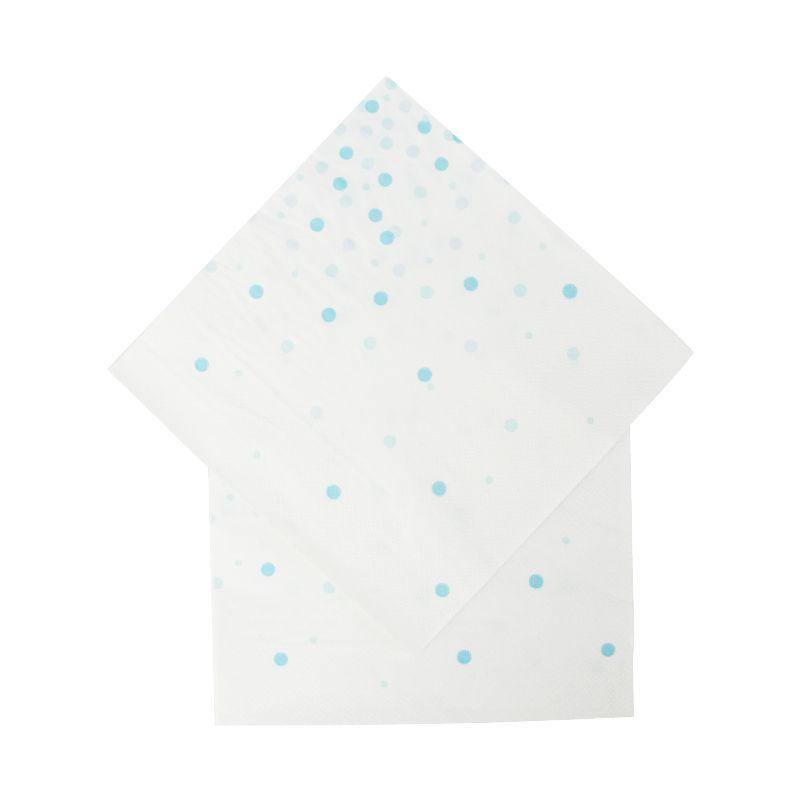 20 Pack Baby Blue Napkins - 33cm x 33cm - The Base Warehouse