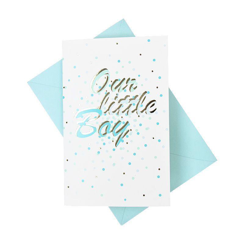 8 Pack Baby Blue Invitation Card - 10cm x 15cm