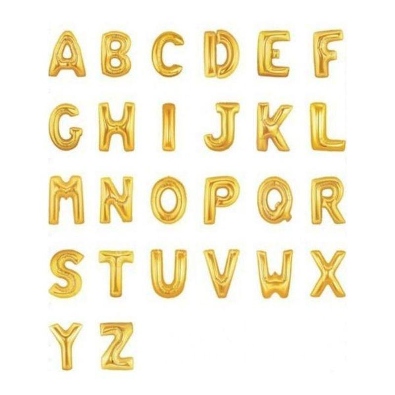 Light Gold Letter D Foil Balloon - 36cm - The Base Warehouse