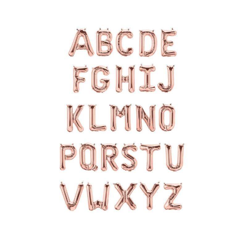 Rose Gold Letter D Foil Balloon - 36cm - The Base Warehouse