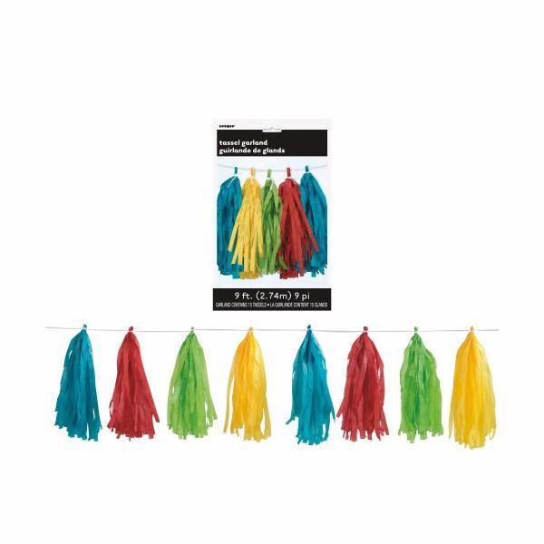 Rainbow Tassel Garland - 2.74m - The Base Warehouse