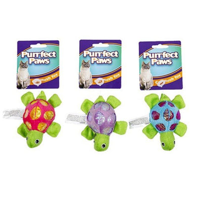 Plush Turtle with Shimmer Cat Toy - The Base Warehouse