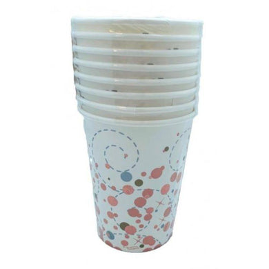 8 Pack Sparkling Fizz Rose Gold Paper Cups - 266ml - The Base Warehouse