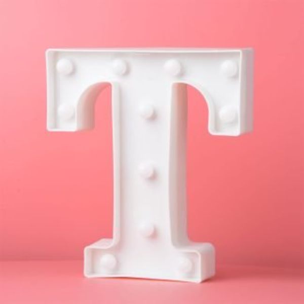 Led Letter Light T - 22cm x 19.5cm x 4.5cm