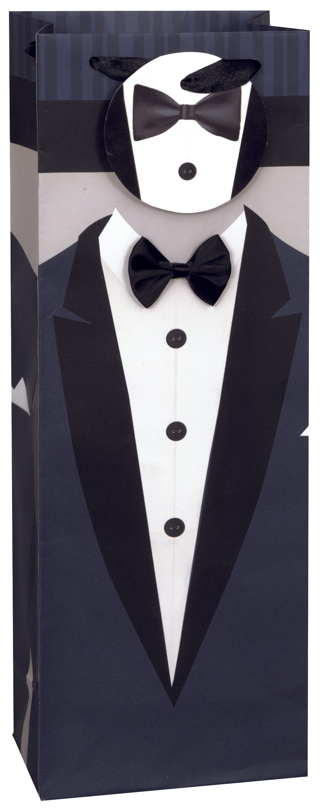 Tuxedo Wine Giftbag - 36cm H x 8cm W