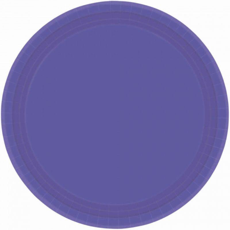 20 Pack New Purple Paper Plates - 23cm