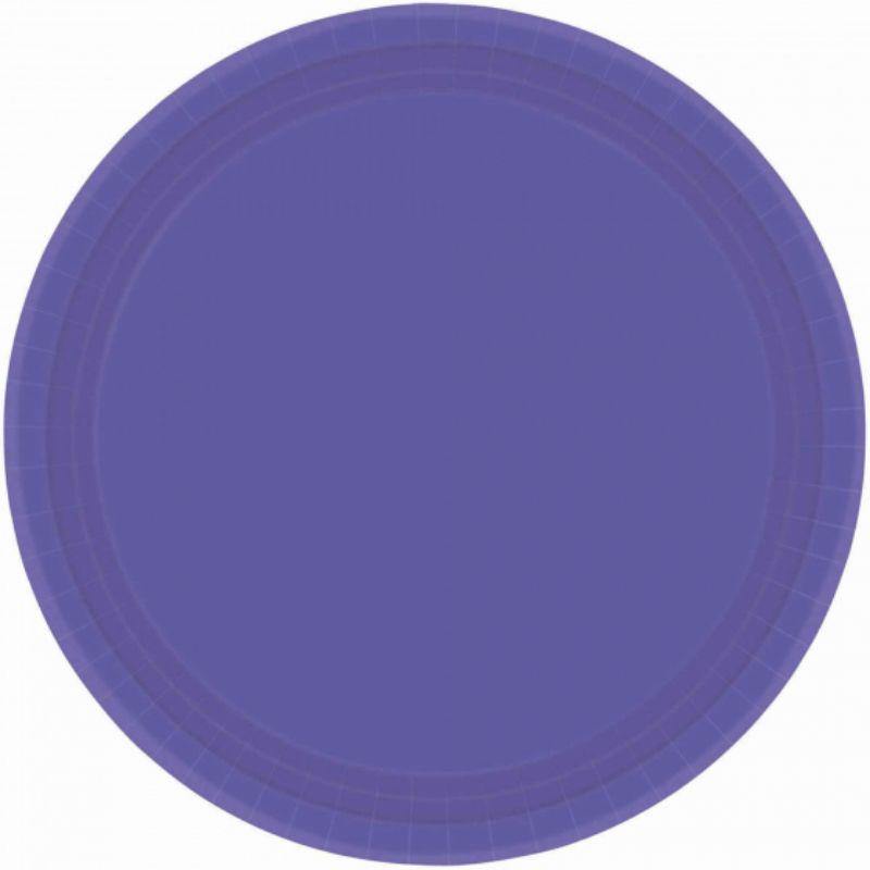 20 Pack New Purple Paper Plates - 23cm