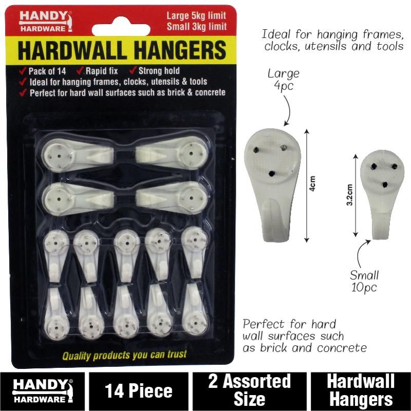 14 Pack Hardwall Hangers