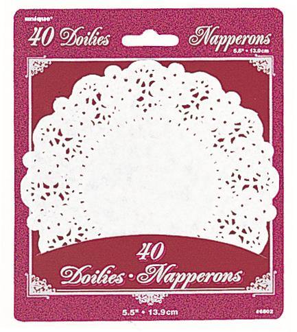 40 Pack White Doilies - 14cm