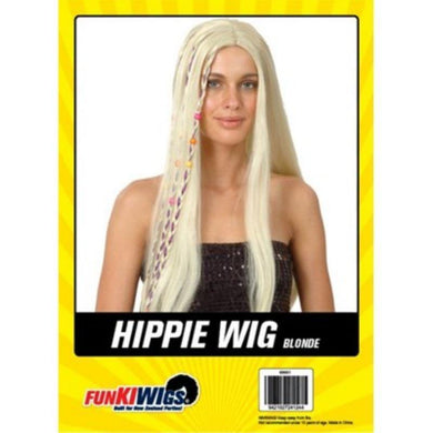 Womens Blonde Hippie Wig - The Base Warehouse