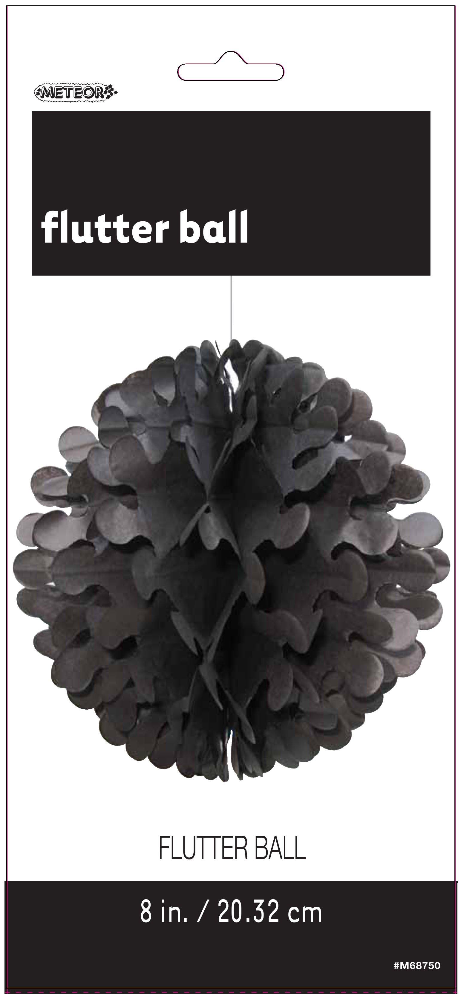 Midnight Black Flutter Ball - 20cm - The Base Warehouse