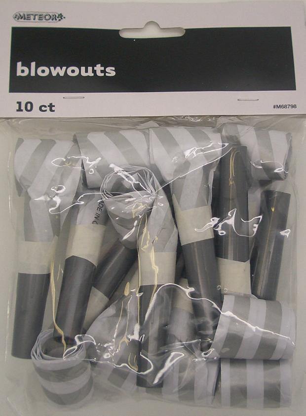 10 Pack Silver Stripes & Chevron Blowouts - The Base Warehouse