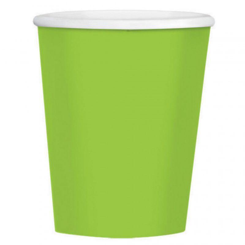 40 Pack Kiwi Paper Coffee Cups - 354ml - The Base Warehouse