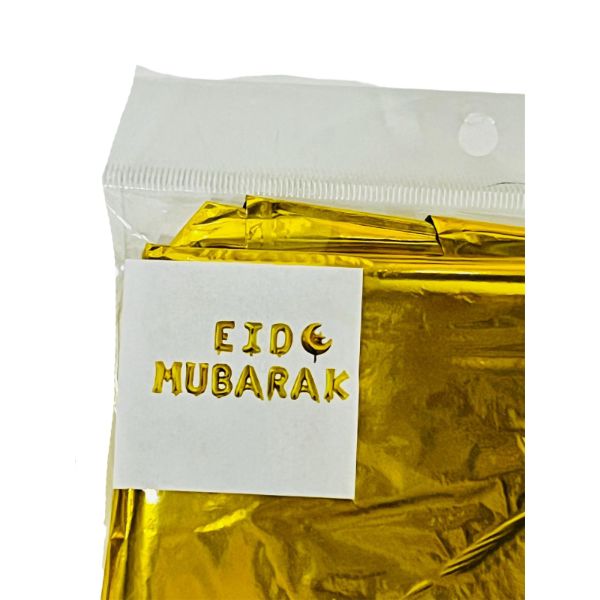 11 Pack Gold Eid Mubarak Foil Balloon Banner