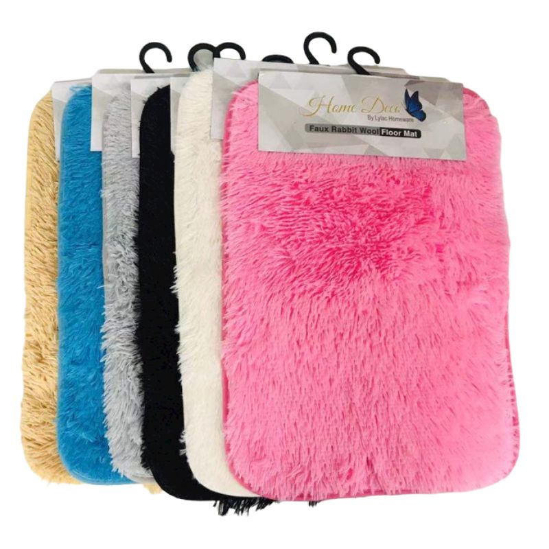 Microfibre Furry Floor Mat - 38cm x 58cm