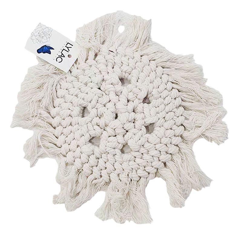Cotton Macrame Placemat - 20cm x 20cm