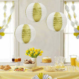 Load image into Gallery viewer, Gold Glitter Round Paper Lantern - 25cm