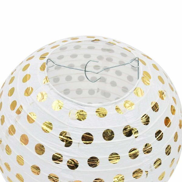 Gold Dots Round Paper Lantern - 20cm