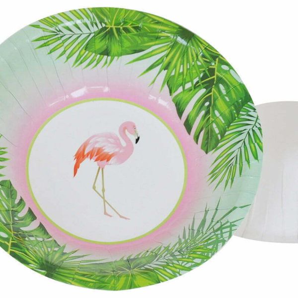 8 Pack Flamingo Paper Bowl - 17cm x 4.2cm