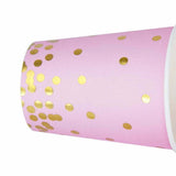Load image into Gallery viewer, 8 Pack Pink Dots Foil Paper Cups - 266ml