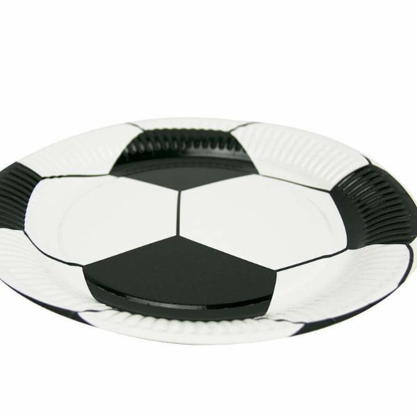 8 Pack Soccer Plates - 23cm