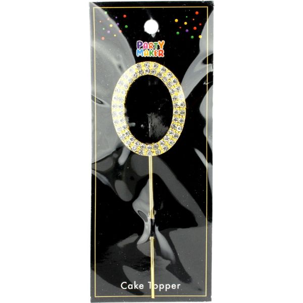 Gold Letter O Cake Topper