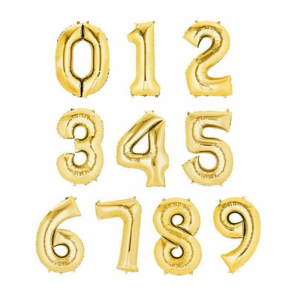 Gold Number Foil Balloon #3 - 66cm