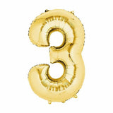 Load image into Gallery viewer, Gold Number Foil Balloon #3 - 66cm
